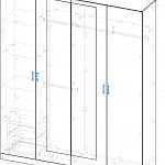 Чертеж Распашной шкаф Уют BMS