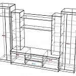 Чертеж Стенка для гостиной Атлантида-4 BMS