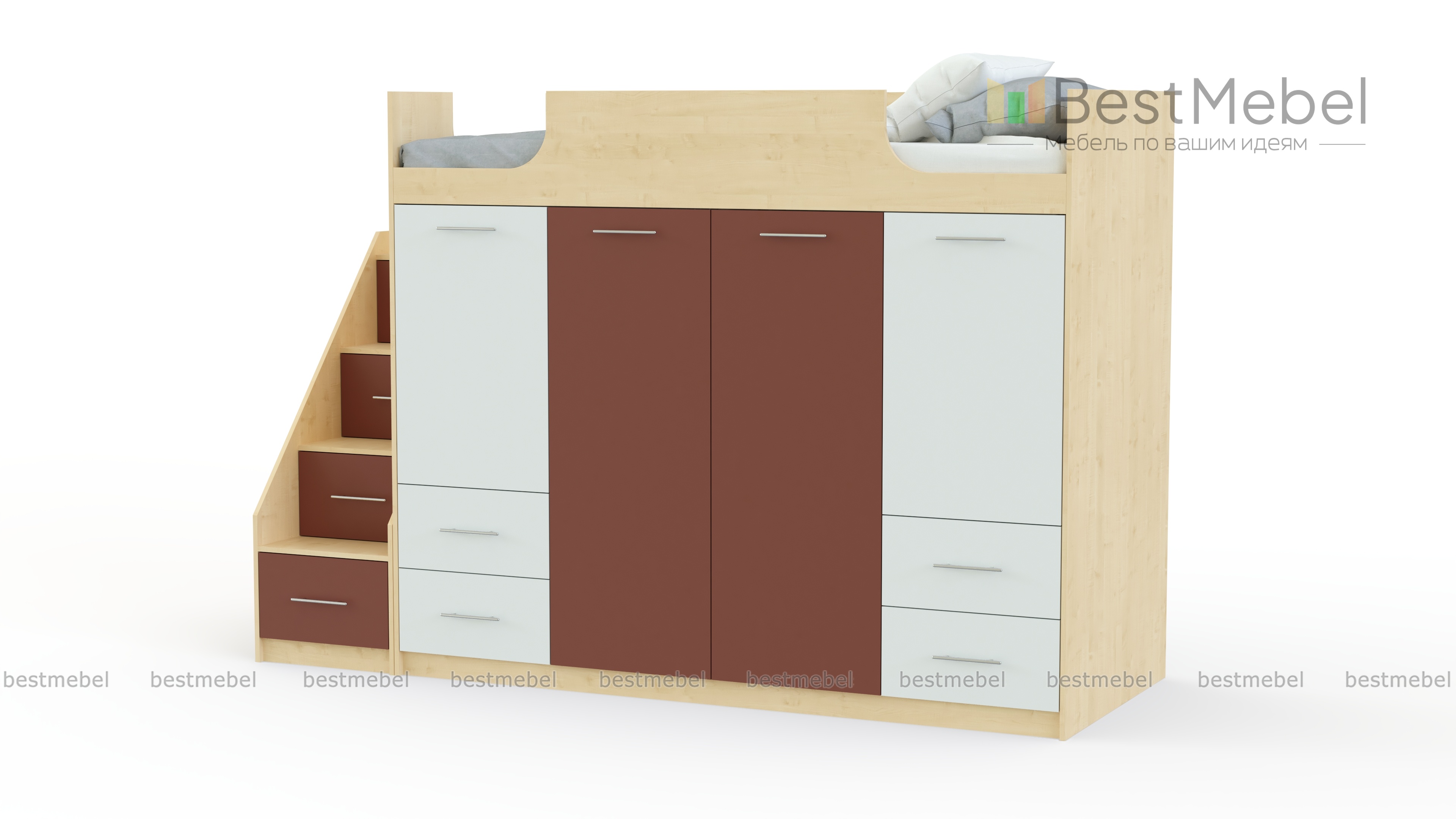 Кровать-чердак Симо 2 BMS