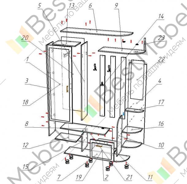 Прихожая ПР - Интернет магазин Мебель всем - mebel-vsemru