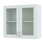 Шкаф навесной 2 двери со стеклом Изабелла BMS - Фото 1