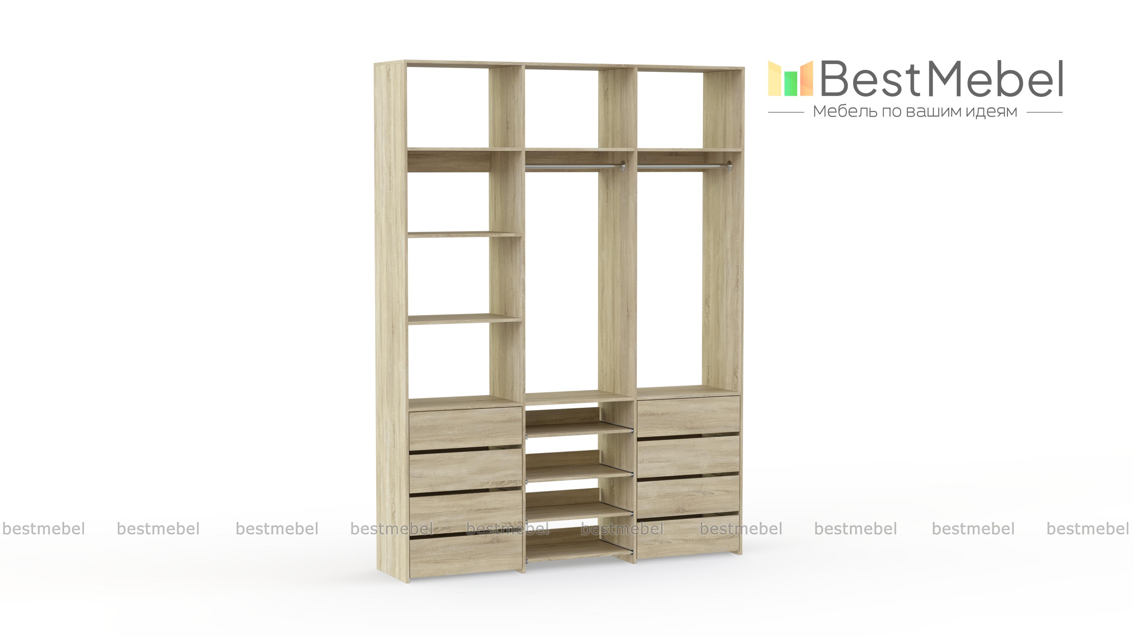 Стеллаж для одежды Мирта 97 BMS - Фото