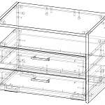 Чертеж Тумба прикроватная Лациа 2 BMS