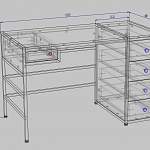 Чертеж Стол компьютерный Истра 2 BMS