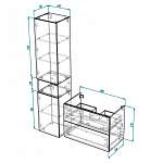 Схема сборки Мебель для ванной Альта 1 BMS