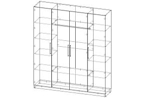 Распашной шкаф Вилета 4  (2200х2500х500)