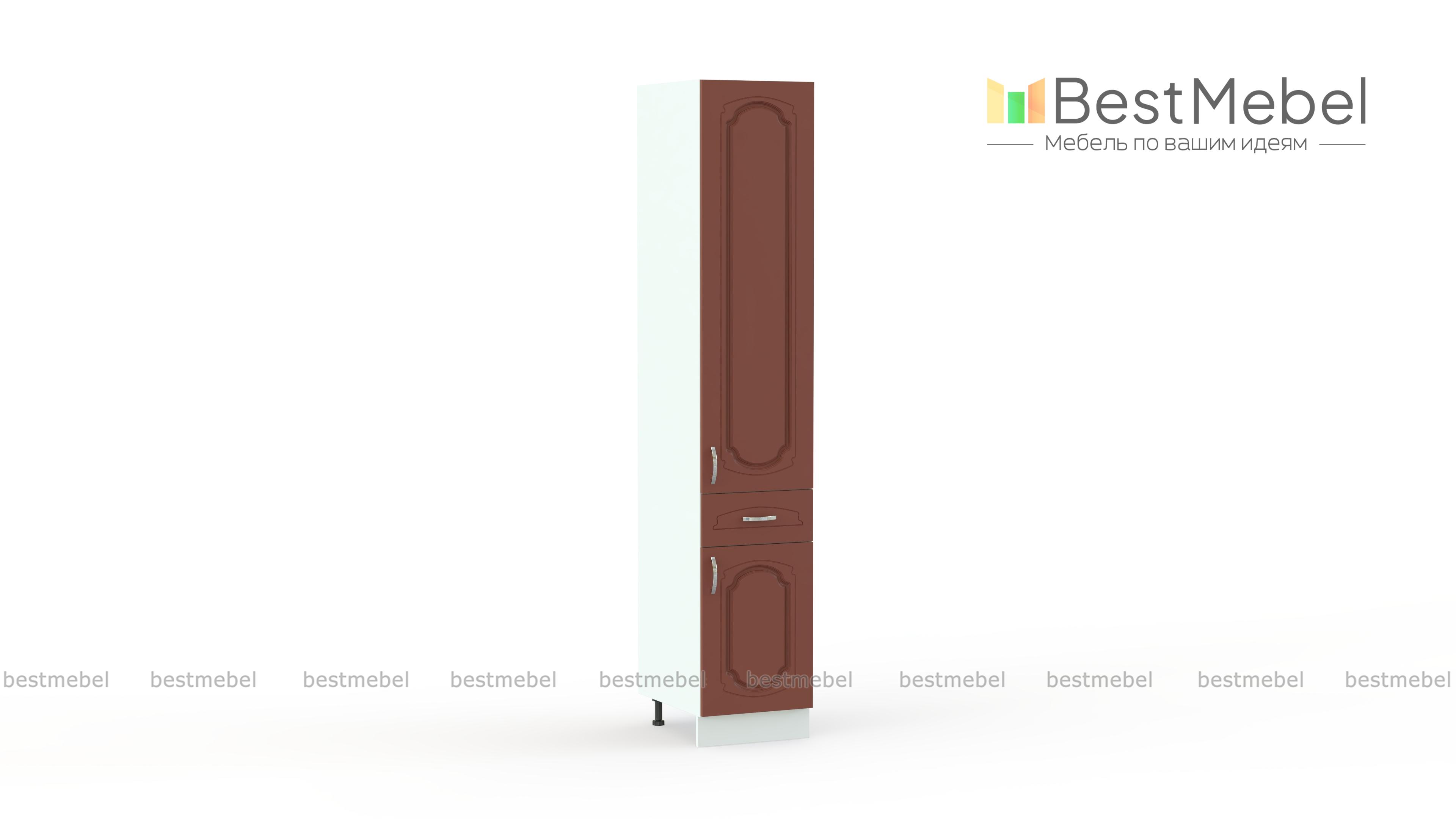 Шкаф пенал с дверцами и 1-м ящиком Настя BMS - Фото