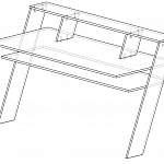 Чертеж Стол компьютерный Моджо 1 BMS