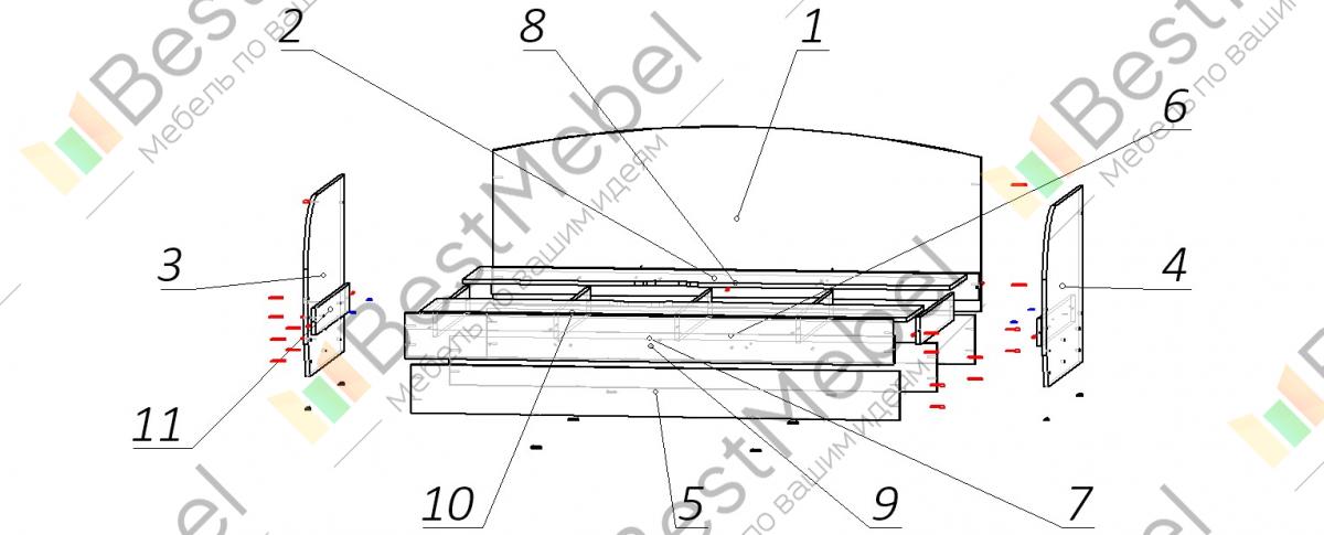 Кровать юниор 1 схема сборки