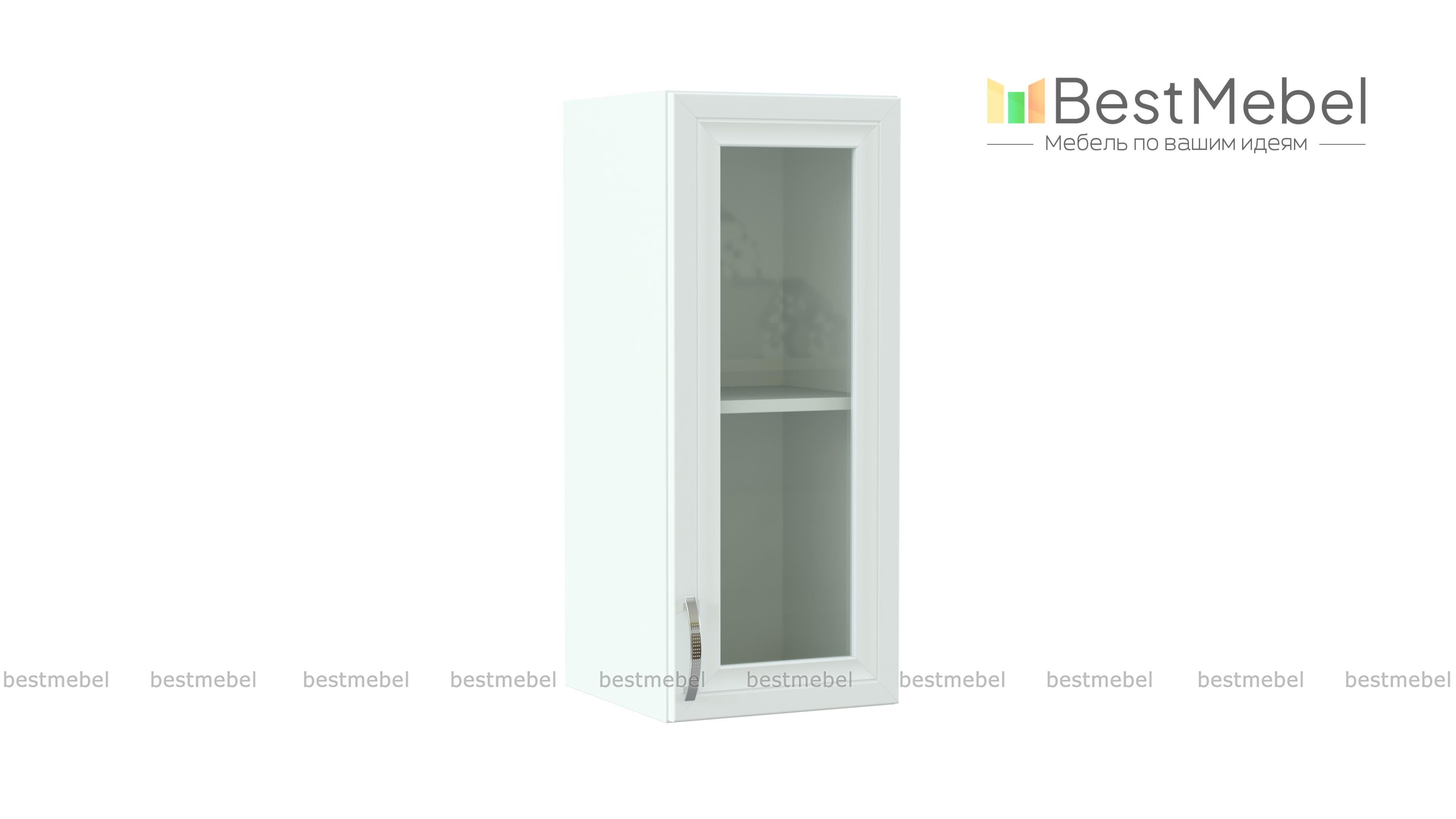 Шкаф-витрина 1ДВ Трапеза Рамочная BMS - Фото