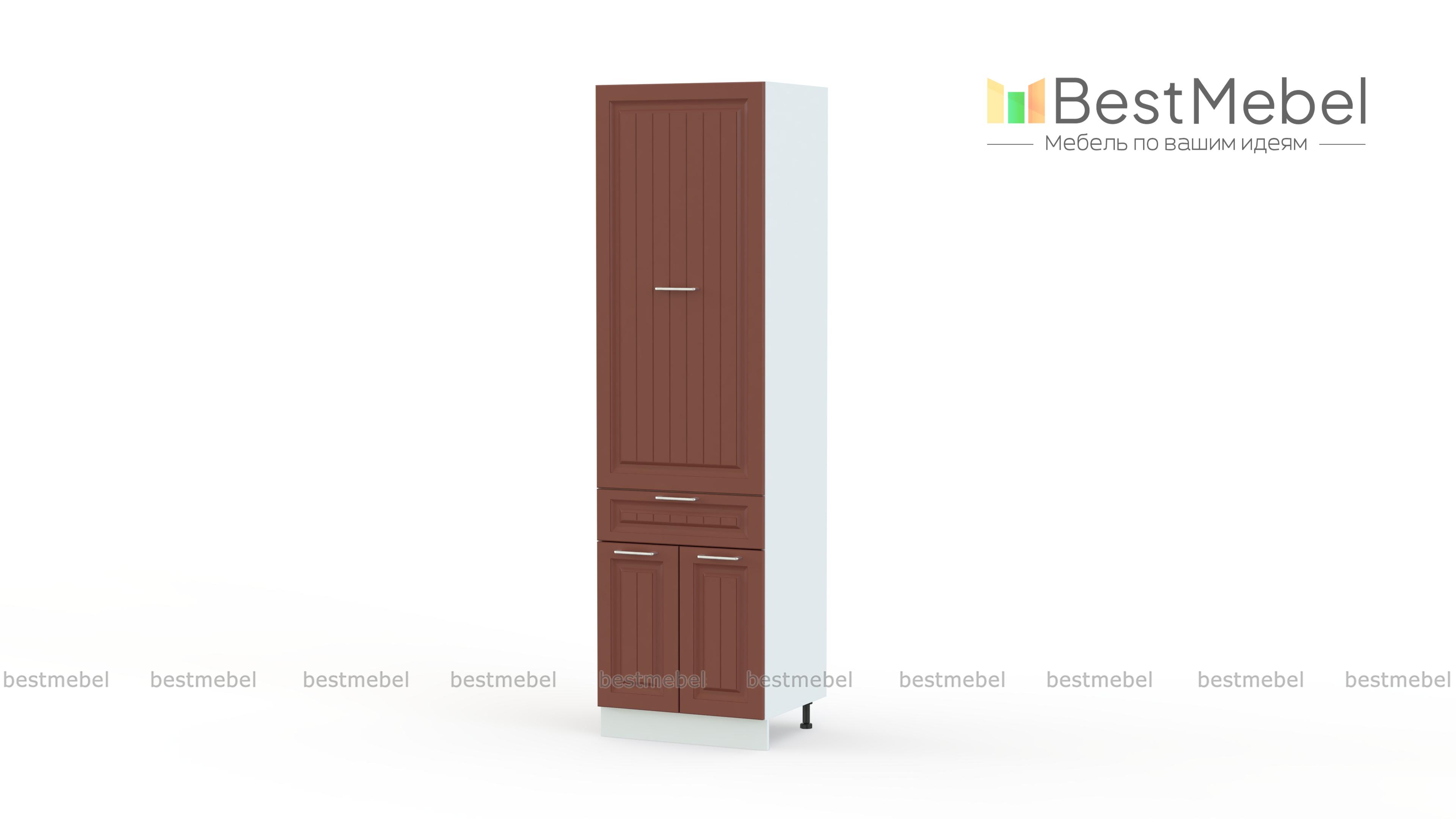 Шкаф пенал с дверцами и 1-м ящиком Европа 1 BMS - Фото