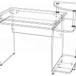 Чертеж Стол компьютерный Школьник-Мини BMS