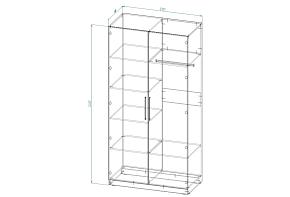 Распашной шкаф Вилета 2 (1200х2400х600)