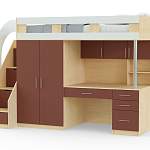 Кровать-чердак с рабочей зоной Мираж 5 BMS - Фото 6