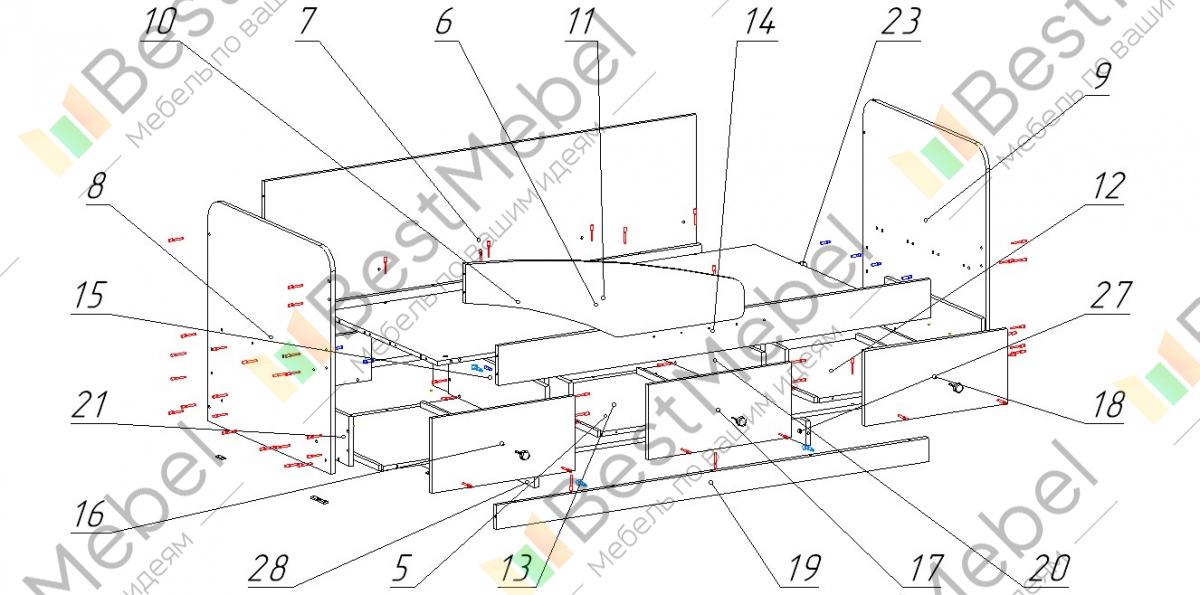 Кровать алиса инструкция по сборке - 4sofa.ru