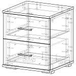 Чертеж Прикроватная тумба Жасмин 3 BMS