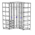 Схема сборки Угловой шкаф Мира BMS