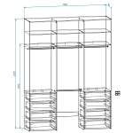 Стеллаж для одежды Мирта 9 BMS