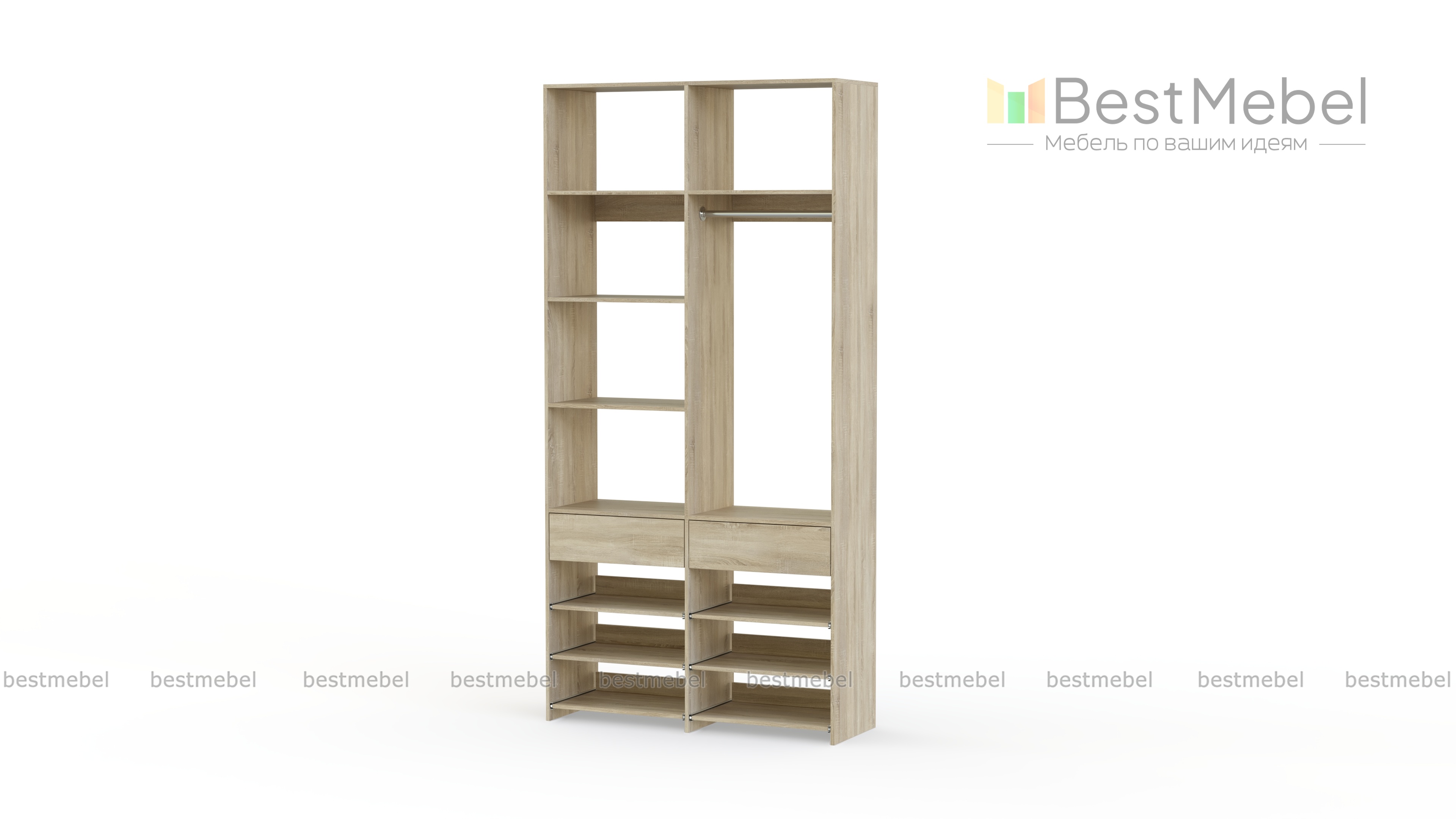 Стеллаж для одежды Мирта 82 BMS