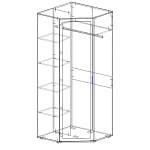 Угловой шкаф Гаурон-К №3.1 BMS(Белье -  Платье (угл.))
