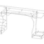 ЭСКИЗ Игровой компьютерный стол Бонт (1600х700х600)