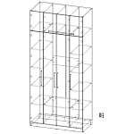 ЭСКИЗ Распашной шкаф Вилета 8 (1190х2600х600)