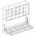 Чертеж Шкаф-кровать трансформер Элия BMS