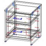 Чертеж Тумба прикроватная Валерия Арт 12 BMS