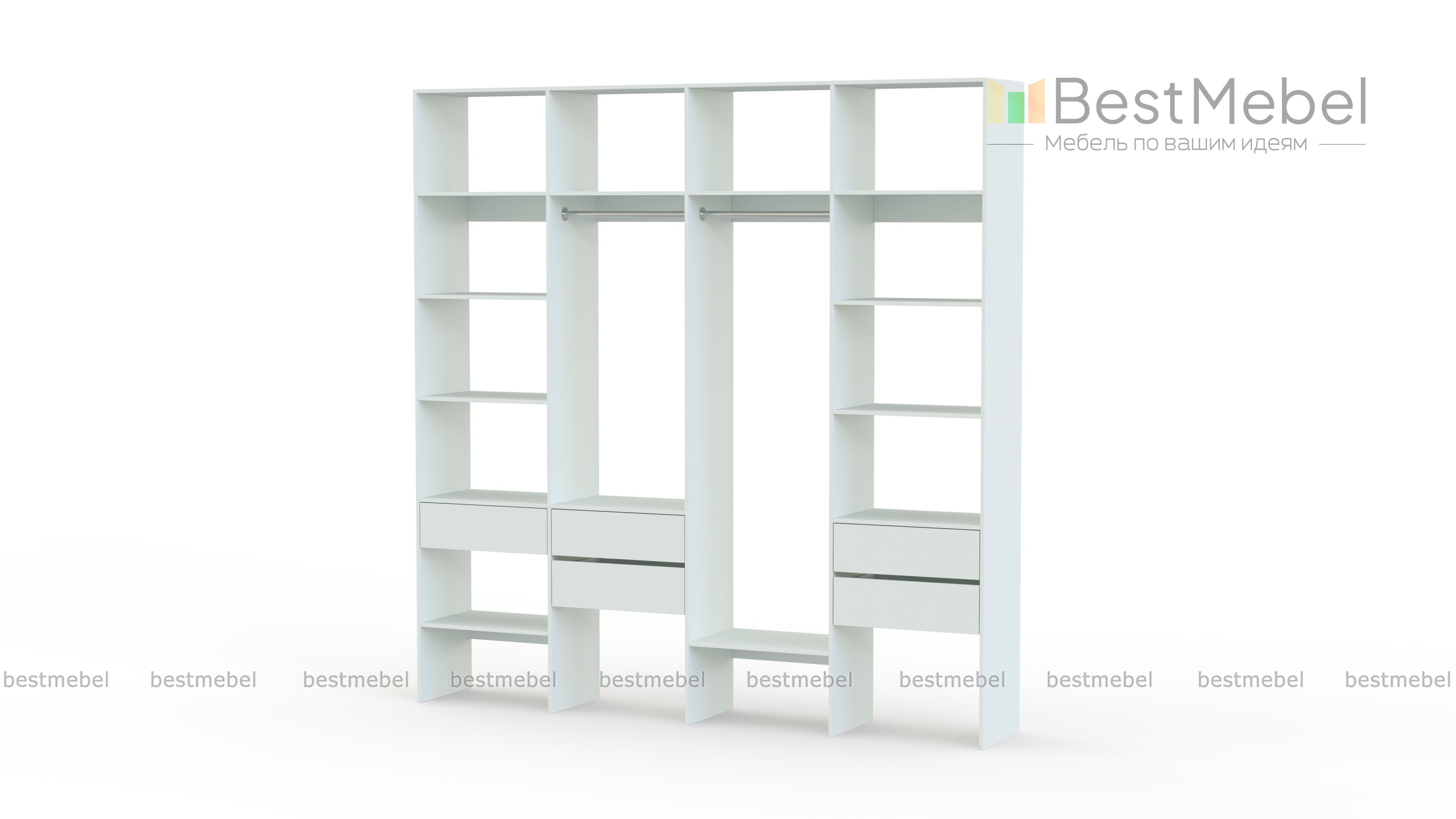 Стеллаж для одежды Мирта 68 BMS